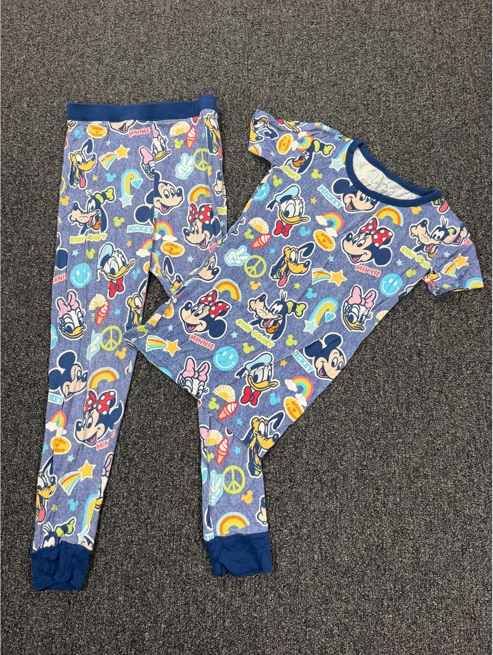 Little Sleepies Disney Mickey & Friends Kids Pajama Set size 7/8
